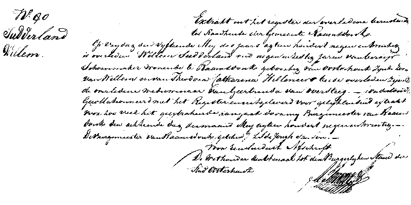 18290518 ovl extr 80 Willem Sudderland wdn Geertruuda v Oversteeg